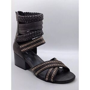 Maurices Erin Gladiator Sandals Block Heel Ankle Strap Braided Detail‎ Sz 11 NEW